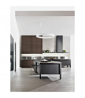 Morbido Integrated LED Pendant Ceiling Light Sandy White Aluminium LED 80W 4373Lm 2700K - 4000K + Remote Control-2