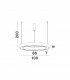 Morbido Integrated LED Pendant Ceiling Light Sandy White Aluminium LED 80W 4373Lm 2700K - 4000K + Remote Control-3