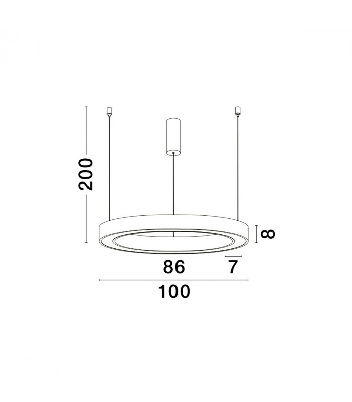 Morbido Integrated LED Pendant Ceiling Light Sandy White Aluminium LED 80W 4373Lm 2700K - 4000K + Remote Control-3