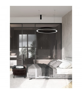 Morbido Integrated LED Pendant Ceiling Light Sandy Black Aluminium LED 80W 4373Lm 2700K - 4000K + Remote Control-2