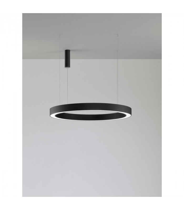 Morbido Integrated LED Pendant Ceiling Light Sandy Black Aluminium LED 80W 4373Lm 2700K - 4000K + Remote Control-3