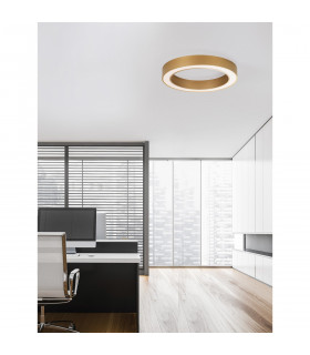 Morbido Integrated LED Semi Flush Light Brass Gold Aluminium LED 50W 3317Lm 2700K - 4000K-2