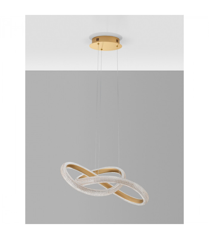 Medora Integrated LED Pendant Ceiling Light Brass Gold Aluminium LED 42W 3400Lm 3000K-3