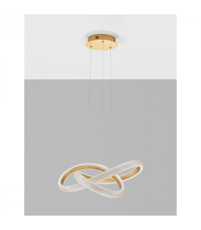 Medora Integrated LED Pendant Ceiling Light Brass Gold Aluminium LED 42W 3400Lm 3000K-5