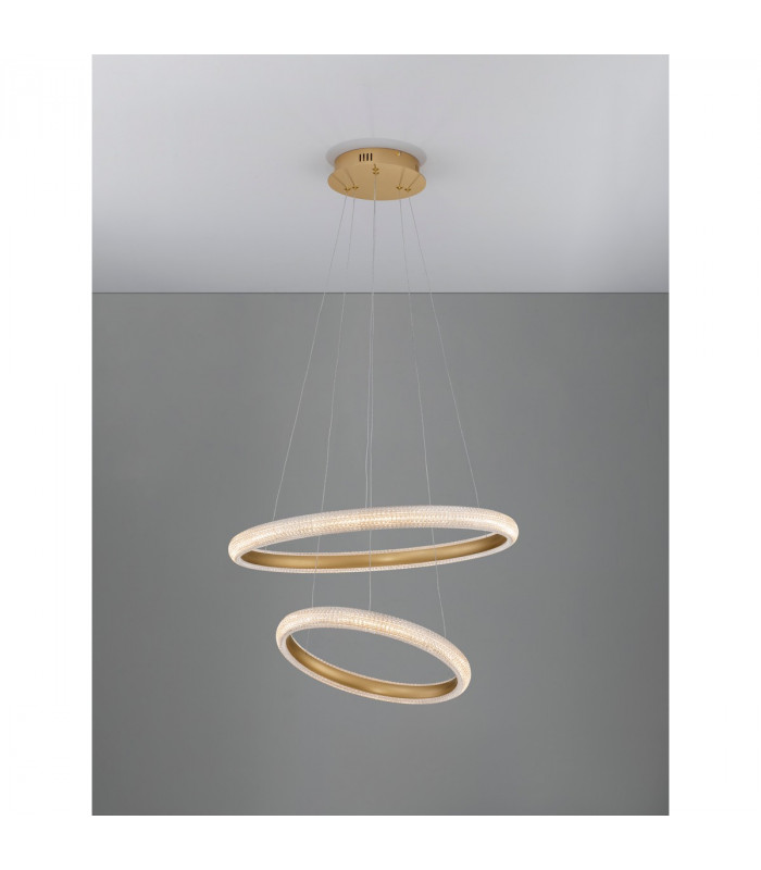 Medora Integrated LED Pendant Ceiling Light Brass Gold Aluminium LED 41.5W 3500Lm 3000K-4