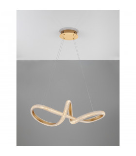 Medora II Integrated LED Pendant Ceiling Light Brass Gold Aluminium LED 42W 3400Lm 3000K-2