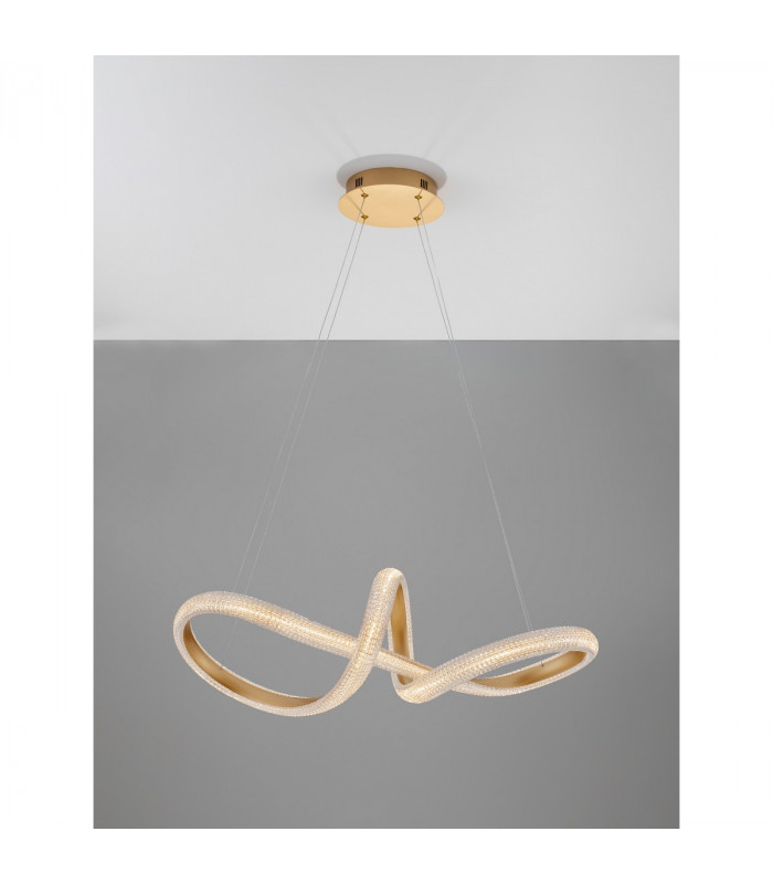 Medora II Integrated LED Pendant Ceiling Light Brass Gold Aluminium LED 42W 3400Lm 3000K-2