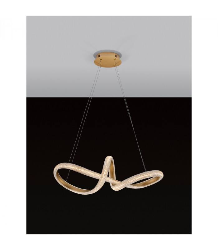 Medora II Integrated LED Pendant Ceiling Light Brass Gold Aluminium LED 42W 3400Lm 3000K-6