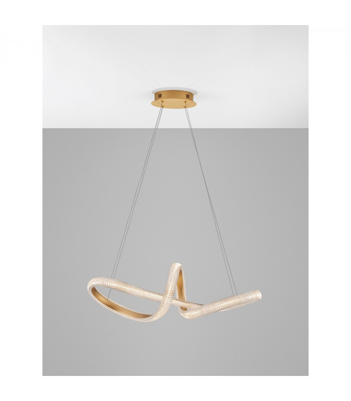 Medora II Integrated LED Pendant Ceiling Light Brass Gold Aluminium LED 42W 3400Lm 3000K-8