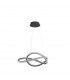 Ginevra Integrated LED Pendant Ceiling Light Sandy black Aluminium LED 56W 3750Lm 3000K-1