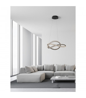 Ginevra Integrated LED Pendant Ceiling Light Sandy black Aluminium LED 56W 3750Lm 3000K-2