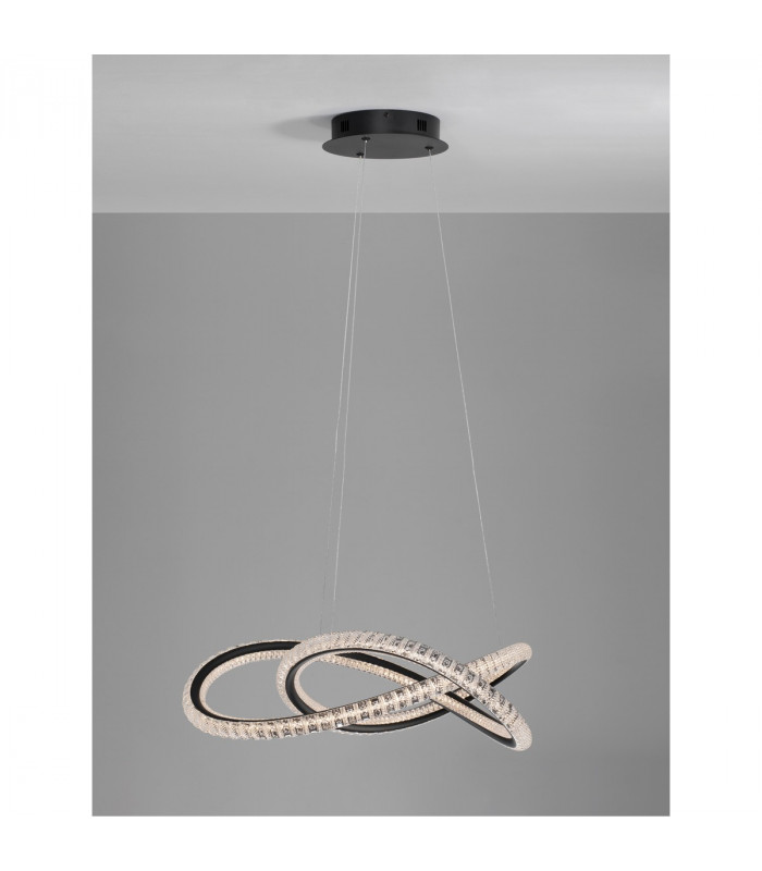 Ginevra Integrated LED Pendant Ceiling Light Sandy black Aluminium LED 56W 3750Lm 3000K-7