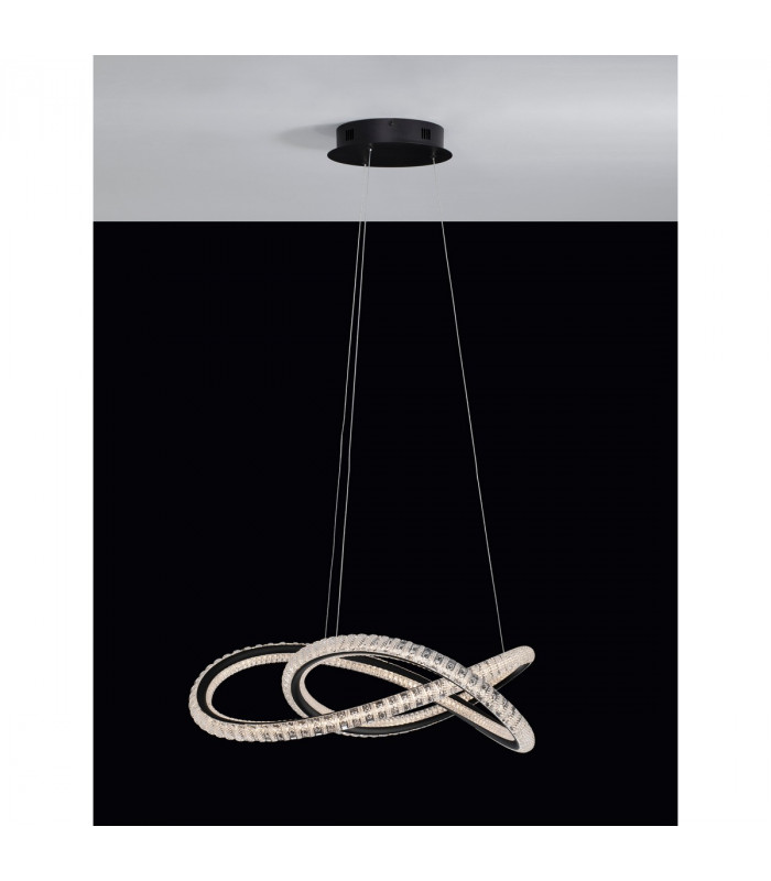 Ginevra Integrated LED Pendant Ceiling Light Sandy black Aluminium LED 56W 3750Lm 3000K-8