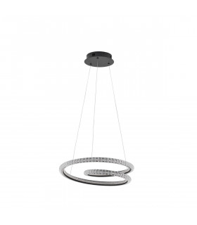 Ginevra Integrated LED Pendant Ceiling Light Sandy black Aluminium LED 45W 2800Lm 3000K-1