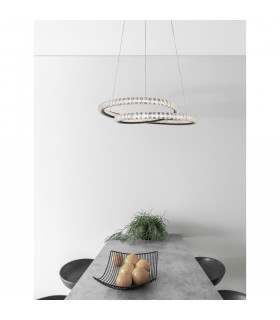 Ginevra Integrated LED Pendant Ceiling Light Sandy black Aluminium LED 45W 2800Lm 3000K-2