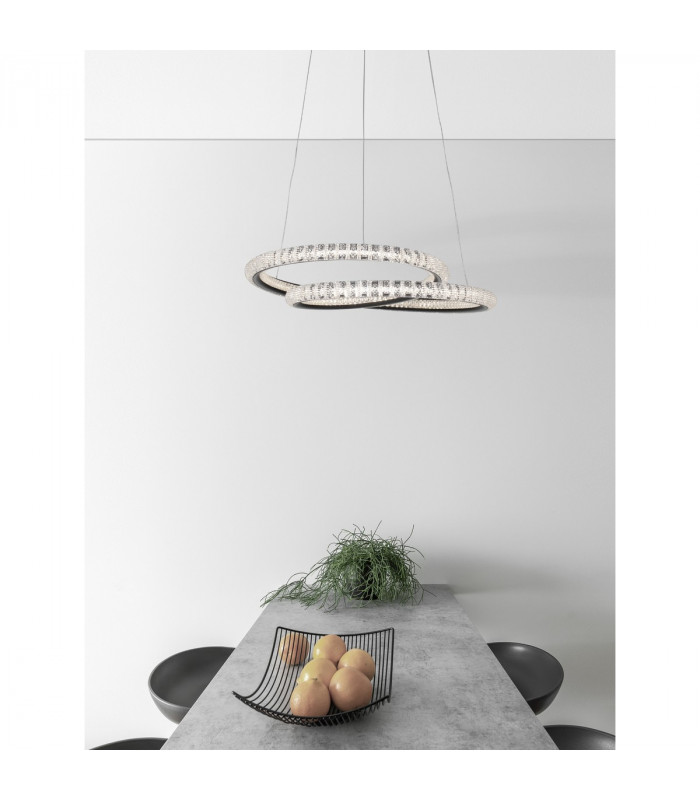 Ginevra Integrated LED Pendant Ceiling Light Sandy black Aluminium LED 45W 2800Lm 3000K-2