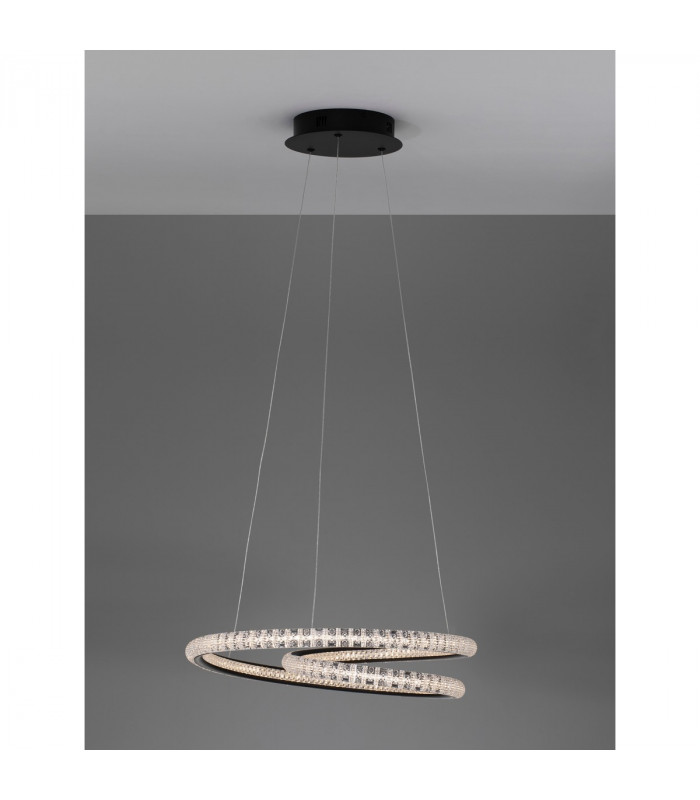 Ginevra Integrated LED Pendant Ceiling Light Sandy black Aluminium LED 45W 2800Lm 3000K-6