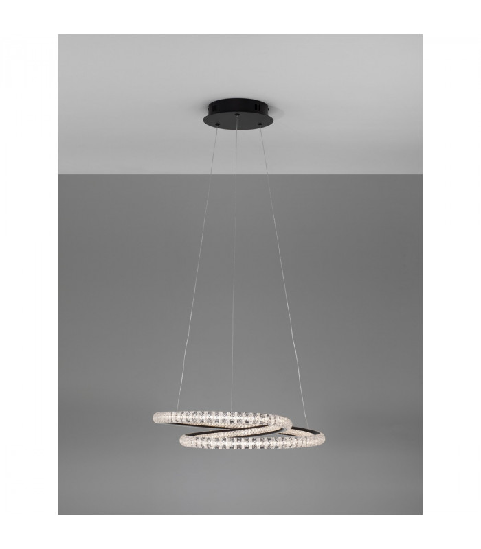 Ginevra Integrated LED Pendant Ceiling Light Sandy black Aluminium LED 45W 2800Lm 3000K-8