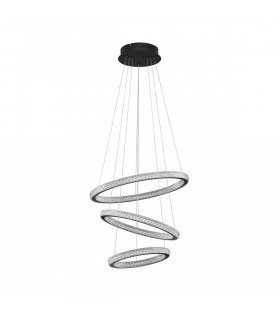 Ginevra Integrated LED Pendant Ceiling Light Sandy black Aluminium LED 69W 3900Lm 3000K-1