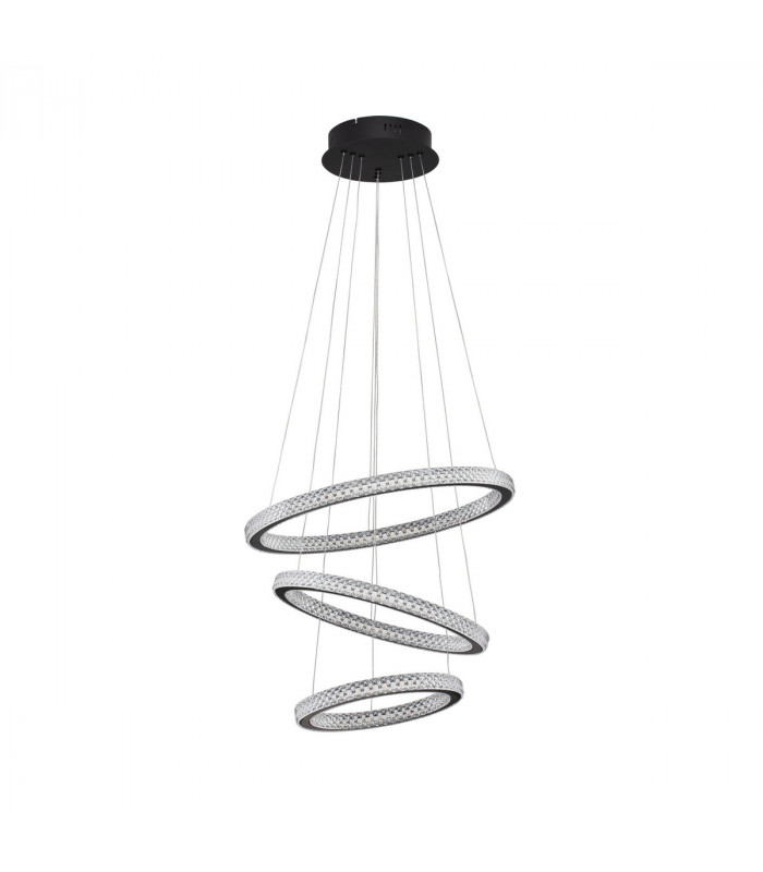 Ginevra Integrated LED Pendant Ceiling Light Sandy black Aluminium LED 69W 3900Lm 3000K-1