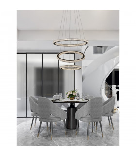 Ginevra Integrated LED Pendant Ceiling Light Sandy black Aluminium LED 69W 3900Lm 3000K-2