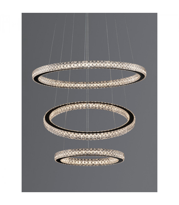 Ginevra Integrated LED Pendant Ceiling Light Sandy black Aluminium LED 69W 3900Lm 3000K-9