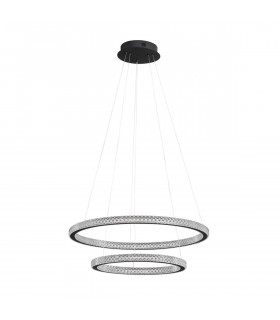 Ginevra Integrated LED Pendant Ceiling Light Sandy black Aluminium LED 54W 3350Lm 3000K-1