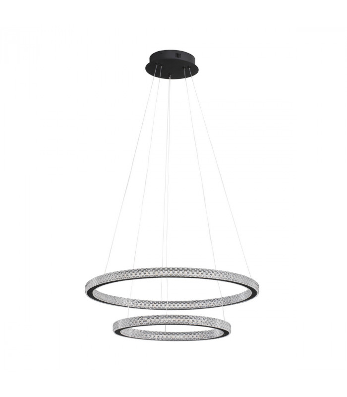 Ginevra Integrated LED Pendant Ceiling Light Sandy black Aluminium LED 54W 3350Lm 3000K-1