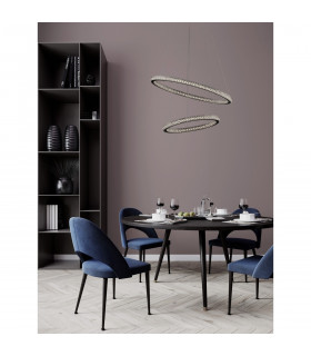Ginevra Integrated LED Pendant Ceiling Light Sandy black Aluminium LED 54W 3350Lm 3000K-2