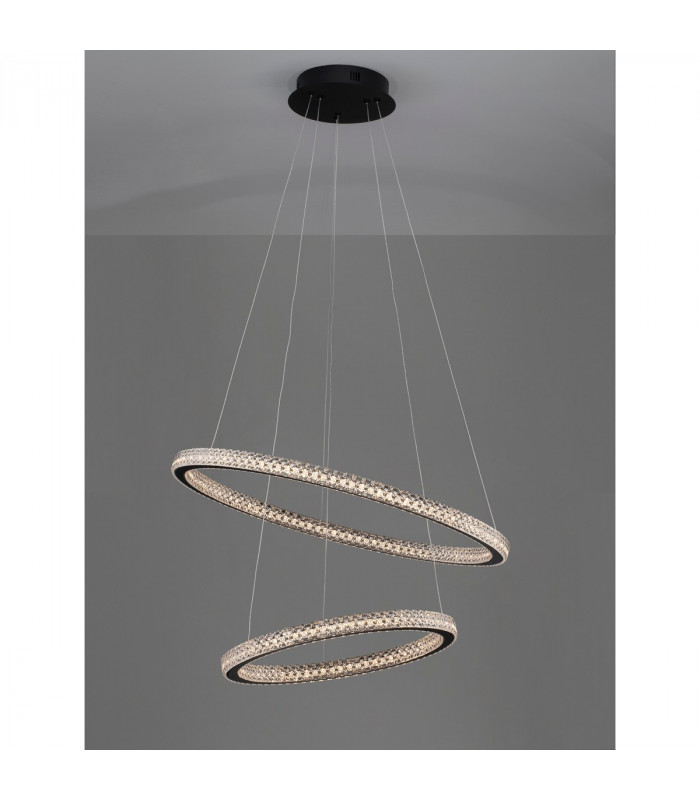 Ginevra Integrated LED Pendant Ceiling Light Sandy black Aluminium LED 54W 3350Lm 3000K-6