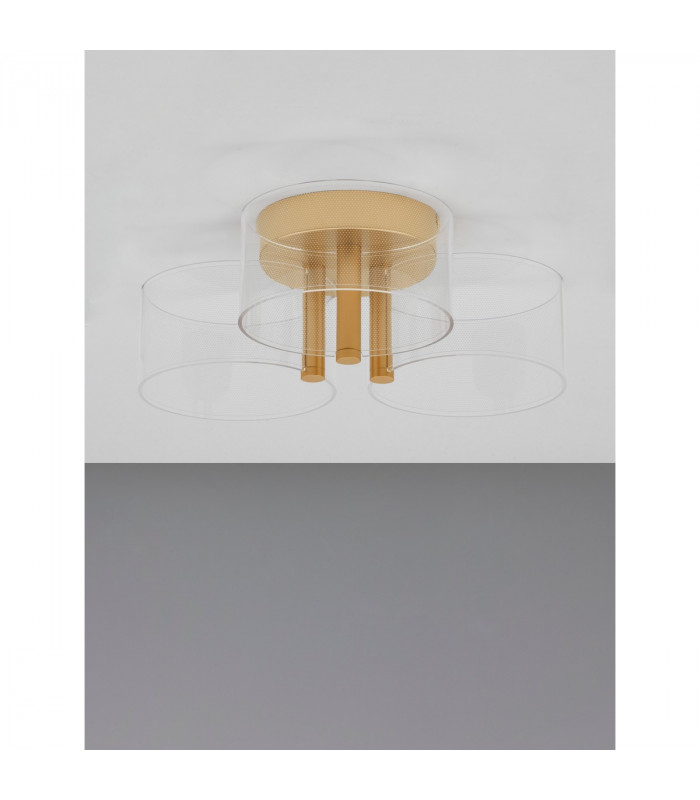 Gatlin Integrated LED Semi Flush Light Brass Gold Metal LED 20.5W 950Lm 3000K-3