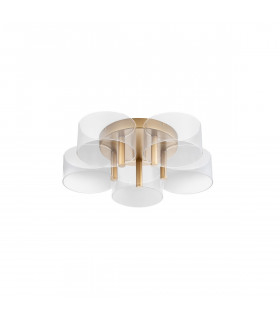 Gatlin Integrated LED Semi Flush Light Brass Gold Metal LED 28W 1300Lm 3000K-1
