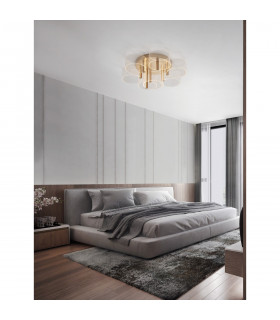 Gatlin Integrated LED Semi Flush Light Brass Gold Metal LED 41W 2100Lm 3000K-2
