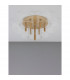 Gatlin Integrated LED Semi Flush Light Brass Gold Metal LED 41W 2100Lm 3000K-3