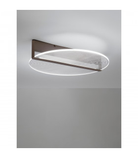 Noah Integrated LED Semi Flush Light Coffee Brown Aluminium LED 36W 2259Lm 3000K-1