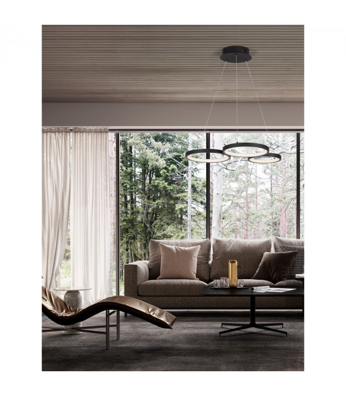 Magnus Integrated LED Pendant Ceiling Light Sandy Black Aluminium LED 28W 230V 1900Lm 3000K-2