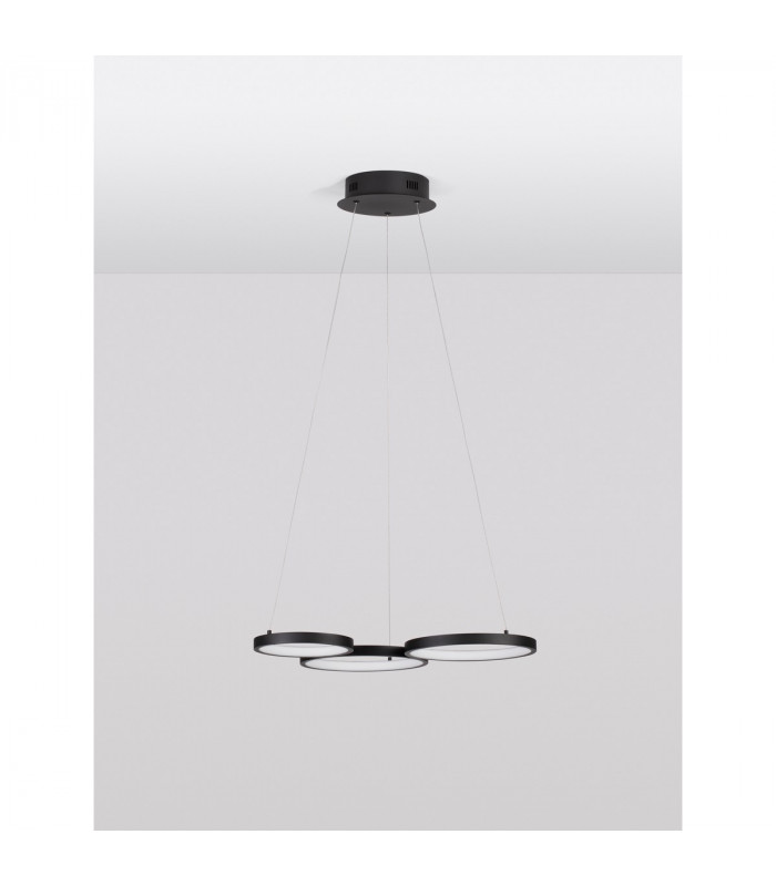 Magnus Integrated LED Pendant Ceiling Light Sandy Black Aluminium LED 28W 230V 1900Lm 3000K-3