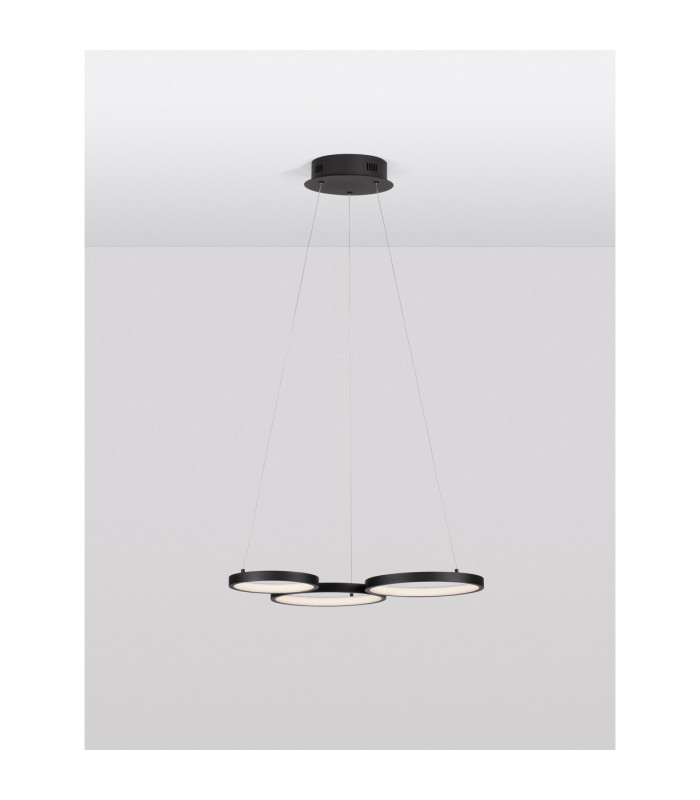 Magnus Integrated LED Pendant Ceiling Light Sandy Black Aluminium LED 28W 230V 1900Lm 3000K-4