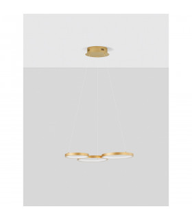 Magnus Integrated LED Pendant Ceiling Light Brass Gold Aluminium LED 28W 230V 1900Lm 3000K-2