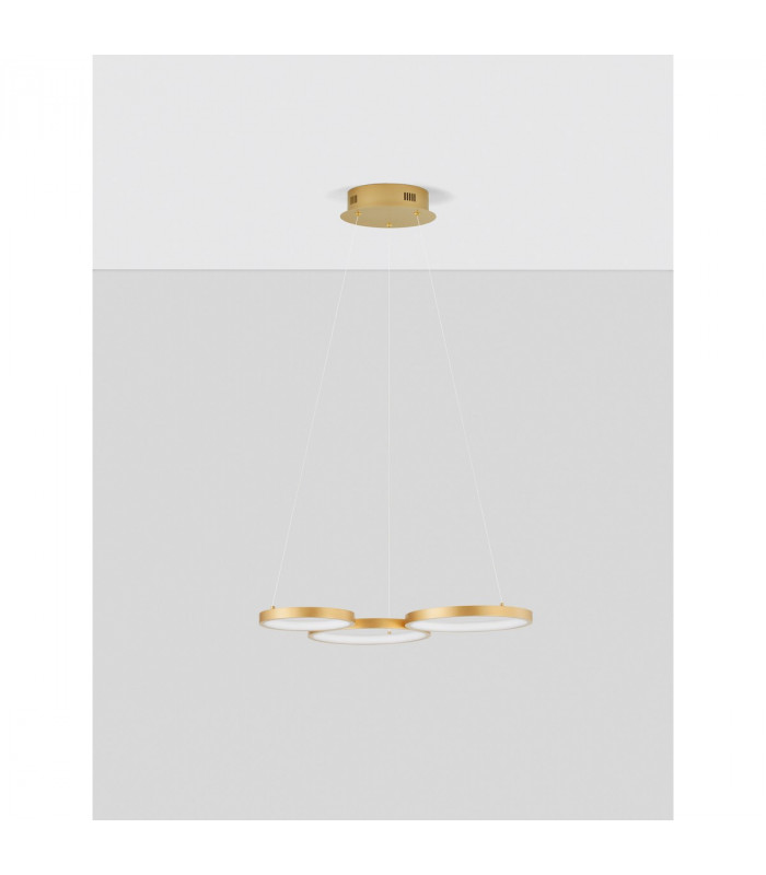 Magnus Integrated LED Pendant Ceiling Light Brass Gold Aluminium LED 28W 230V 1900Lm 3000K-2