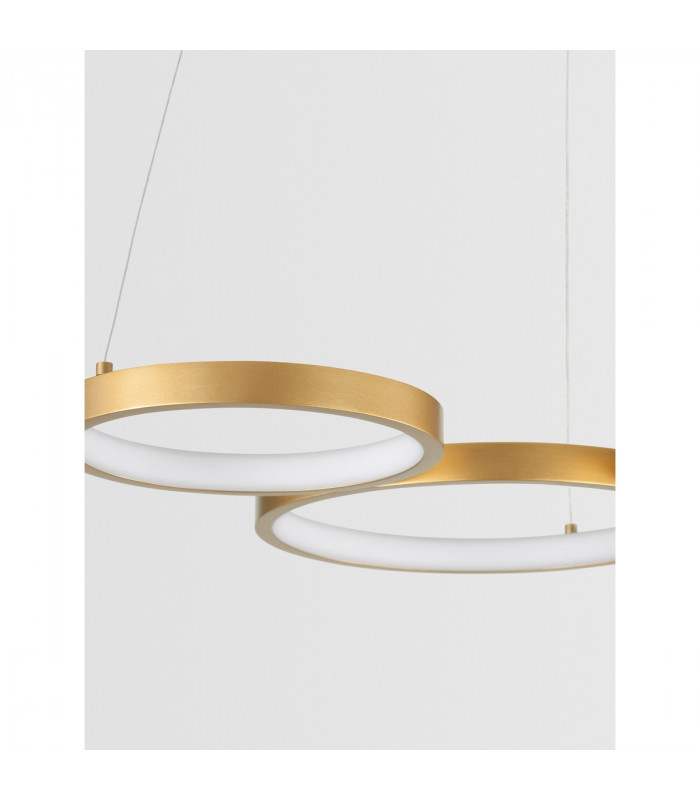 Magnus Integrated LED Pendant Ceiling Light Brass Gold Aluminium LED 28W 230V 1900Lm 3000K-4