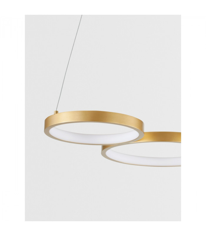 Magnus Integrated LED Pendant Ceiling Light Brass Gold Aluminium LED 28W 230V 1900Lm 3000K-5