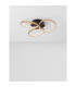 Elize Integrated LED Semi Flush Light Black Brass Gold Steel Aluminium Silicon LED 28W 1550Lm 3000K-3