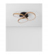 Elize Integrated LED Semi Flush Light Black Brass Gold Steel Aluminium Silicon LED 28W 1550Lm 3000K-4