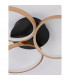 Elize Integrated LED Semi Flush Light Black Brass Gold Steel Aluminium Silicon LED 28W 1550Lm 3000K-5