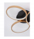 Elize Integrated LED Semi Flush Light Black Brass Gold Steel Aluminium Silicon LED 28W 1550Lm 3000K-6