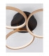 Elize Integrated LED Semi Flush Light Black Brass Gold Steel Aluminium Silicon LED 28W 1550Lm 3000K-8