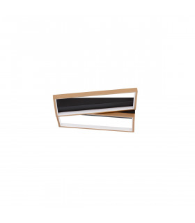 Elize II Integrated LED Semi Flush Light Black Brass Gold Steel Aluminium Silicon LED 28W 1550Lm 3000K-1