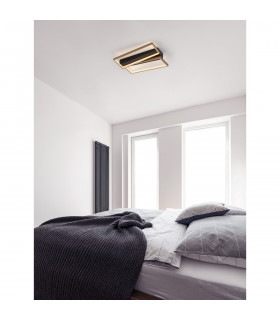 Elize II Integrated LED Semi Flush Light Black Brass Gold Steel Aluminium Silicon LED 28W 1550Lm 3000K-2