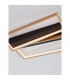 Elize II Integrated LED Semi Flush Light Black Brass Gold Steel Aluminium Silicon LED 28W 1550Lm 3000K-5